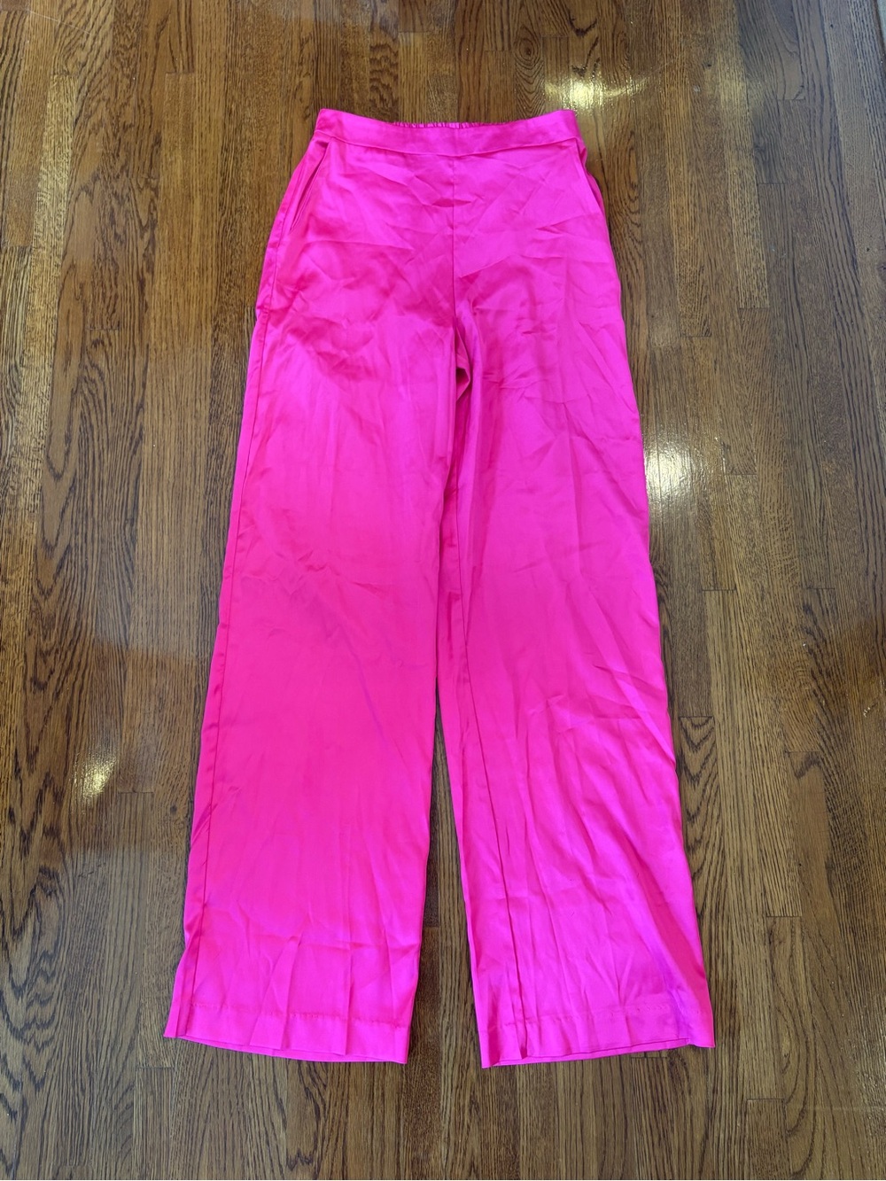 glam Hot Pink Wide-Leg Pants